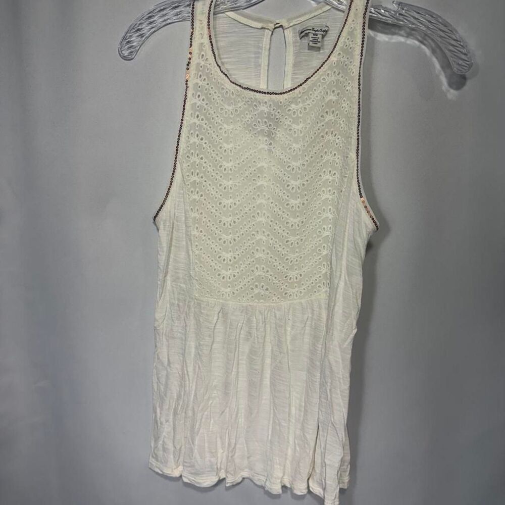 American-eagle Women's White and Cream Vest